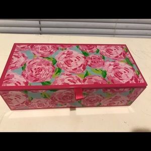 Lilly Pulitzer first impressions glass jewelry box